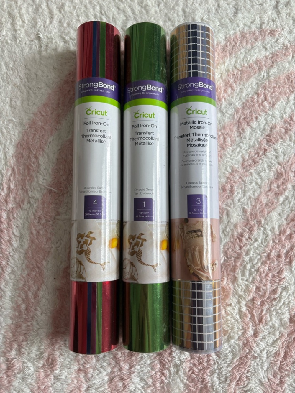Cricut Metallic & Foil Iron-On Transfer Vinyl Roll Bundle - New